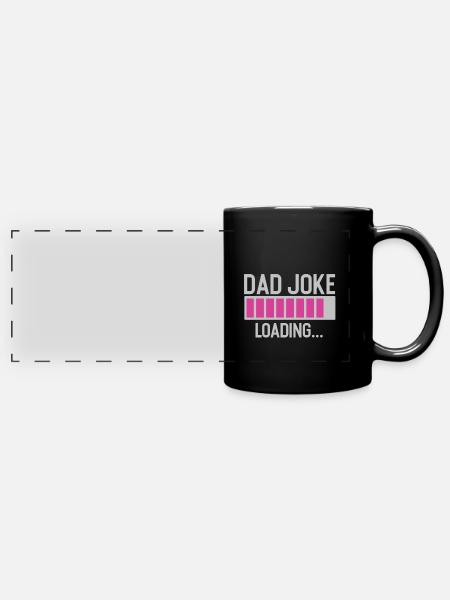 dad joke loading - Panorama-Tasse farbig - Schwarz