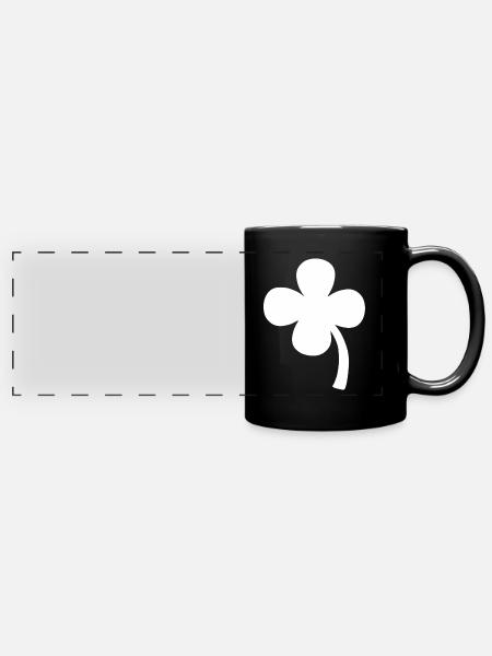 Graphic Clover Leaf - Panorama-Tasse farbig - Schwarz
