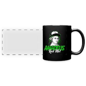 Amadeus Rock Me | Wolfgang Amadeus Mozart Classical - Full Colour Panoramic Mug - black - Front