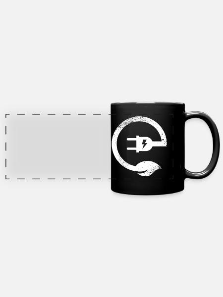 Electric Powered E-Bike - Panorama-Tasse farbig - Schwarz