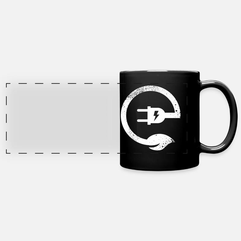 Electric Powered E-Bike - Panorama-Tasse farbig - Schwarz