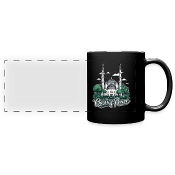 Majestätische Moschee & islamische Kultur - Panorama-Tasse farbig - Schwarz - Vorne