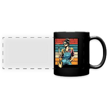 Garten Geschenk Gärtnerin Geburtstag Geschenk - Panorama-Tasse farbig - Schwarz - Vorne