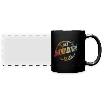 Baseball Sports Joueur de baseball Lanceur Receveur États-Unis - Mug panoramique uni - noir - Devant