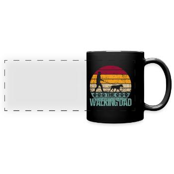 Ungarischer Vizsla The Walking Dad für Herrchen - Panorama-Tasse farbig - Schwarz - Vorne
