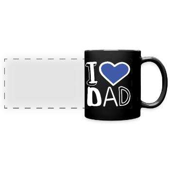 Ich liebe Papa SE - Panorama-Tasse farbig - Schwarz - Vorne