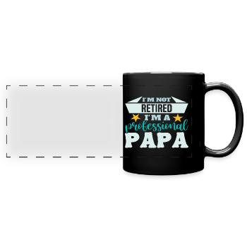 Fête des Pères - Mug panoramique uni - noir - Devant