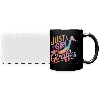 Giraffe Animal Africa Giraffes - Full Colour Panoramic Mug - black - Front