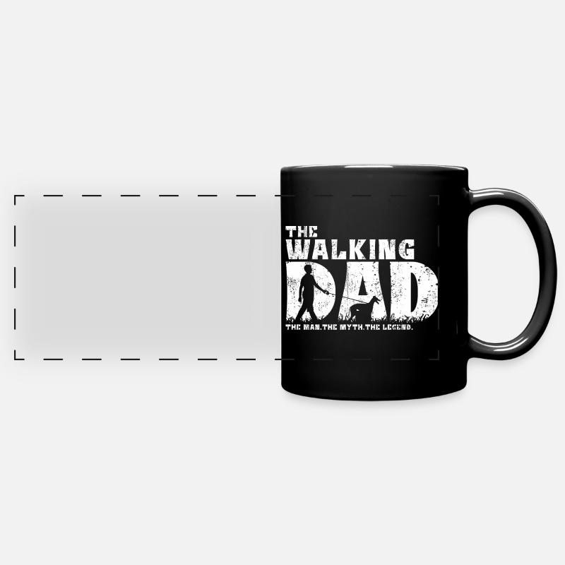 Galgo Espanol Greyhound Chien Le Papa Qui Marche Papa - Mug panoramique uni - noir