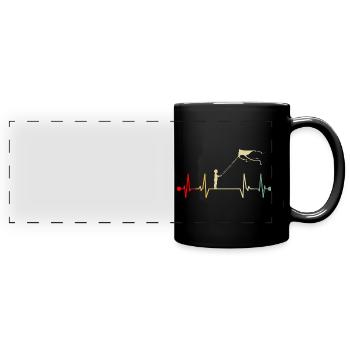 Delta Du Dragon Montez coeur - Mug panoramique uni - noir - Devant