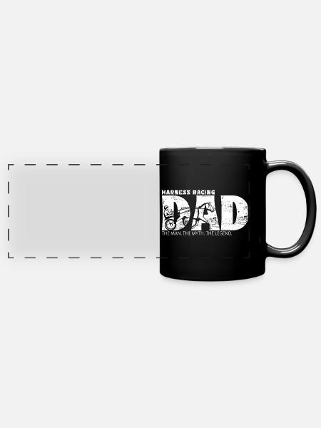 Trabrennen Trabrennsport Papa - Panorama-Tasse farbig - Schwarz