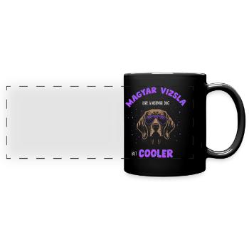Magyar Vizsla - like a normal dog but cooler lila - Full Colour Panoramic Mug - black - Front