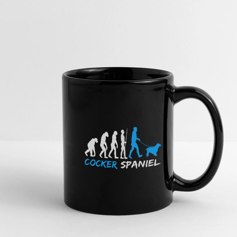 Cocker anglais Cocker Spaniel Chien Evolution Mug panoramique uni