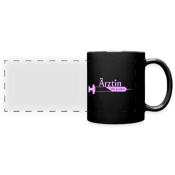 Le médecin charge des études de médecine pour un étudiant - Mug panoramique uni - noir - Devant