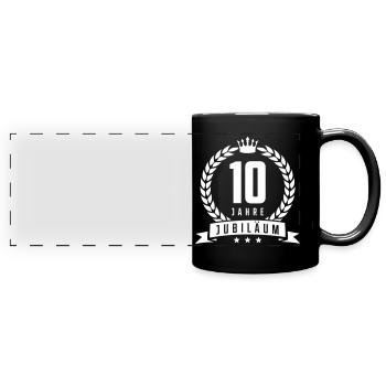 Anniversaire de 10 ans - Mug panoramique uni - noir - Devant