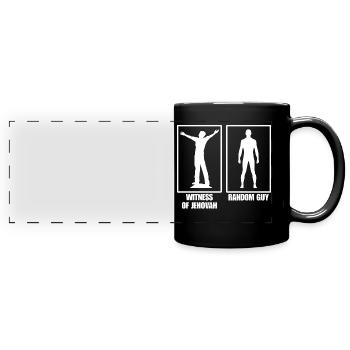 Zeugen Jehovas Glaube Cooles Geschenk - Panorama-Tasse farbig - Schwarz - Vorne