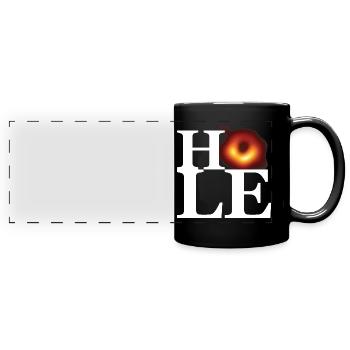 Schwarzes Loch - Panorama-Tasse farbig - Schwarz - Vorne