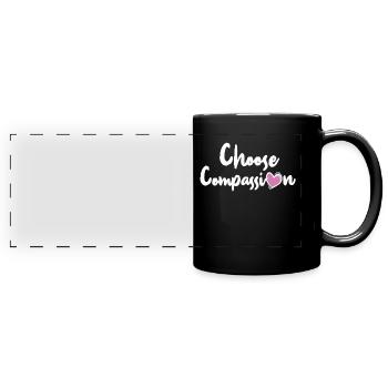 Mitgefühl Ethik Motivation Cooles Geschenk - Panorama-Tasse farbig - Schwarz - Vorne