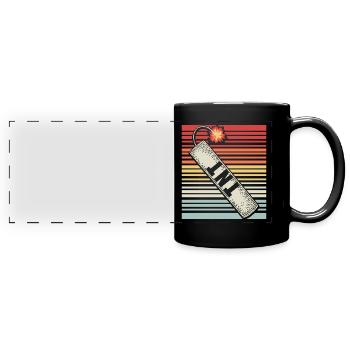 TNT Dynamit Retro Lustiges Geschenk - Panorama-Tasse farbig - Schwarz - Vorne