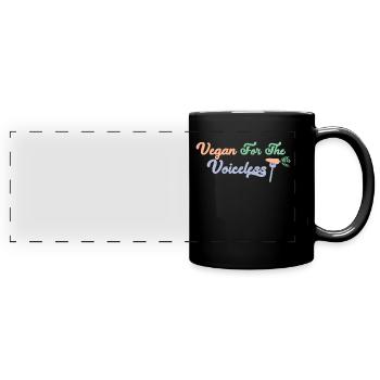 Végétalien pour les animaux qui ne peuvent pas parler - Mug panoramique uni - noir - Devant