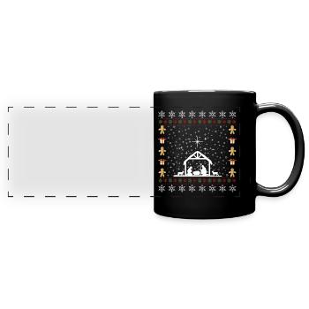 Grippe de Noël - Mug panoramique uni - noir - Devant