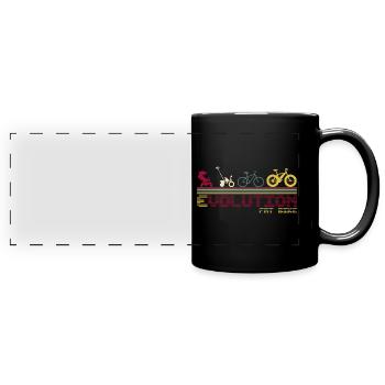 Fatbike Fahrrad Fette Reifen Evolution Retro - Panorama-Tasse farbig - Schwarz - Vorne