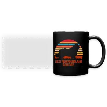 Neufundländer Beste Hunde Papa - Panorama-Tasse farbig - Schwarz - Vorne