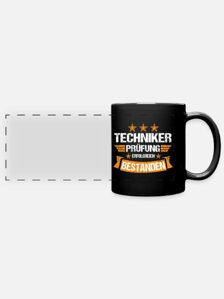 Techniker Abschluss Prüfung bestanden Meister - Panorama-Tasse farbig - Schwarz
