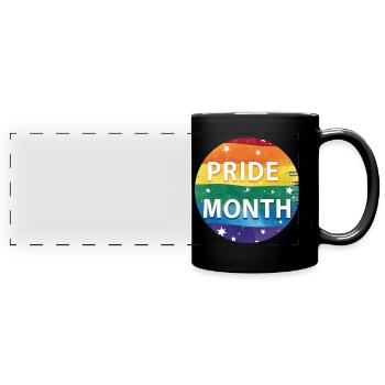 Mois de la fierté LGBTQ - Mug panoramique uni - noir - Devant