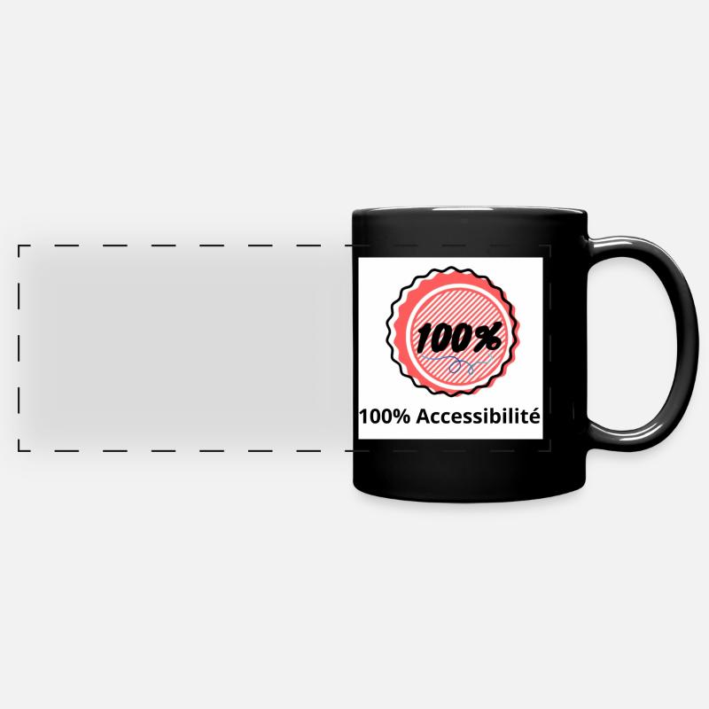 100 Accessibilité 6 - Mug panoramique uni - noir