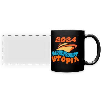 Ship of Fools Utopia, Ostrich Quote - Full Colour Panoramic Mug - black - Front