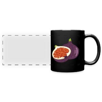 Digitale Feige - Panorama-Tasse farbig - Schwarz - Vorne