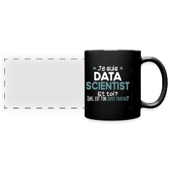 Data Scientist Métier Cadeau Humour Maths - Mug panoramique uni - noir - Devant