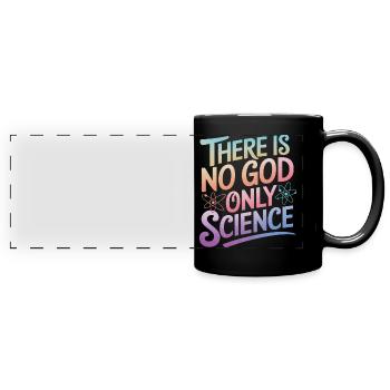 Atheismus Atheist Anti-Religion Agnostiker - Panorama-Tasse farbig - Schwarz - Vorne
