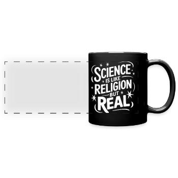 Atheismus Atheist Anti-Religion Agnostiker - Panorama-Tasse farbig - Schwarz - Vorne
