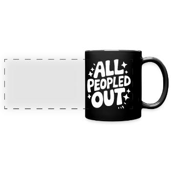Introvertierter asozialer introvertierter - Panorama-Tasse farbig - Schwarz - Vorne