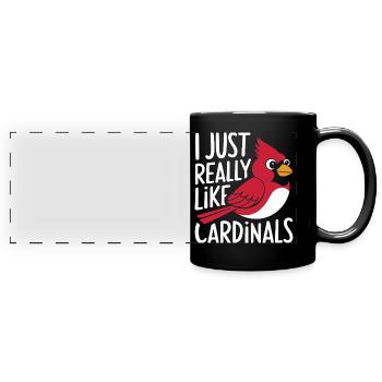 Kardinal Rotkardinal Vogel Roter Kardinal - Panorama-Tasse farbig - Schwarz - Vorne