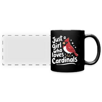 Kardinal Rotkardinal Vogel Roter Kardinal - Panorama-Tasse farbig - Schwarz - Vorne