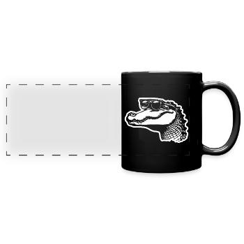 Crocodile Alligator - Full Colour Panoramic Mug - black - Front
