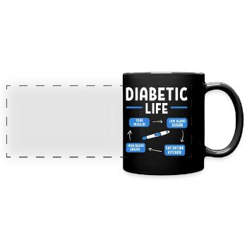 Diabetiker Insulin - Full Colour Panoramic Mug - black - Front