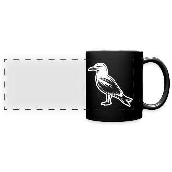 Gull - Full Colour Panoramic Mug - black - Front