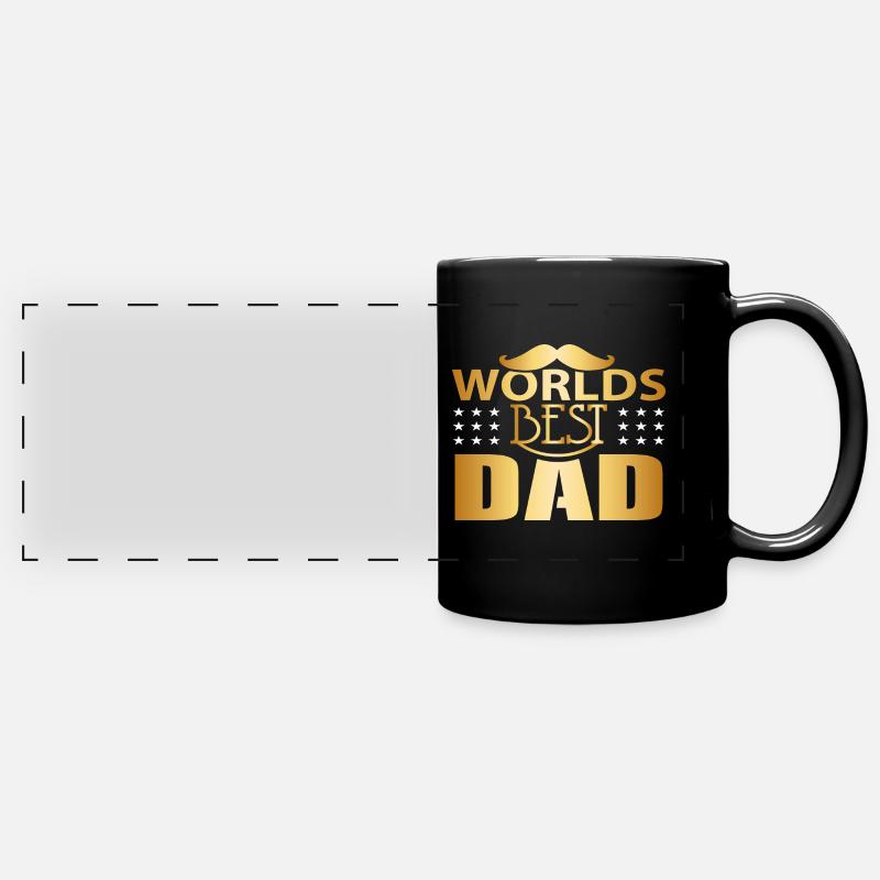 Le meilleur papa du monde - le meilleur papa du monde - - Mug panoramique uni - noir