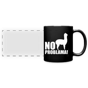Cool Alpaca No Prob Lama Meme Fun Dire - Mug panoramique uni - noir - Devant