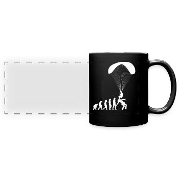 Evolution Paragliding Paraglider Gleitschirm Shirt - Panorama-Tasse farbig - Schwarz - Vorne