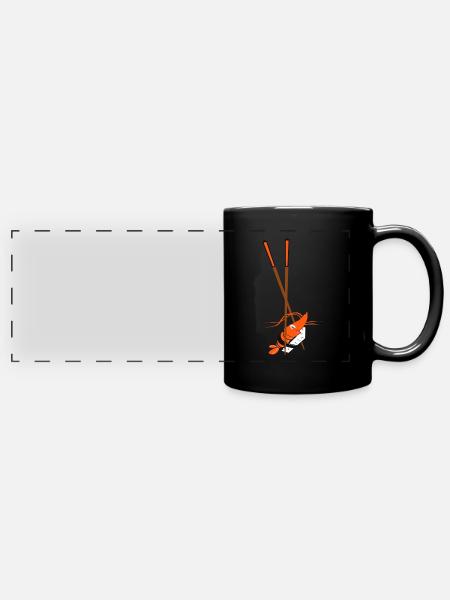 Sushi - Panorama-Tasse farbig - Schwarz