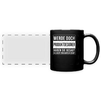 Technischer Geburtstag lustiges Produktdesigner - Panorama-Tasse farbig - Schwarz - Vorne