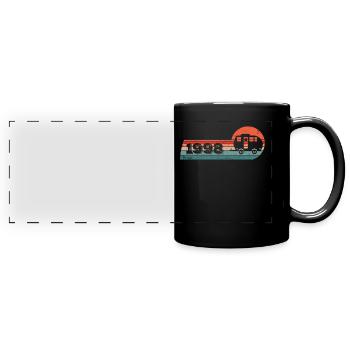 Camping Car Camping Born 1998 Birthday - Full Colour Panoramic Mug - black - Front