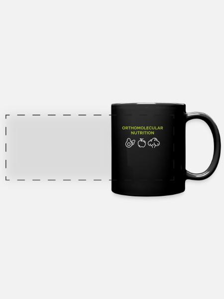 Orthomolekulare Ernährung - Panorama-Tasse farbig - Schwarz