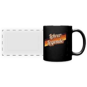 Schule Geburtstag als Legende geboren Lehrer - Panorama-Tasse farbig - Schwarz - Vorne