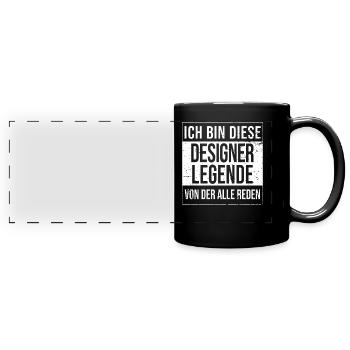 Illustrator Geburtstag geboren Legende Designer - Panorama-Tasse farbig - Schwarz - Vorne